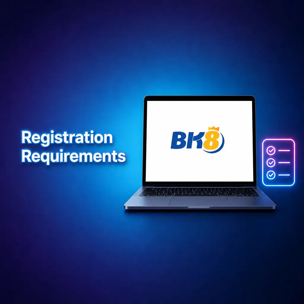BK8 registration requirements: must be 18+, one account per player, accurate personal details, and valid Malaysian ID for verification.