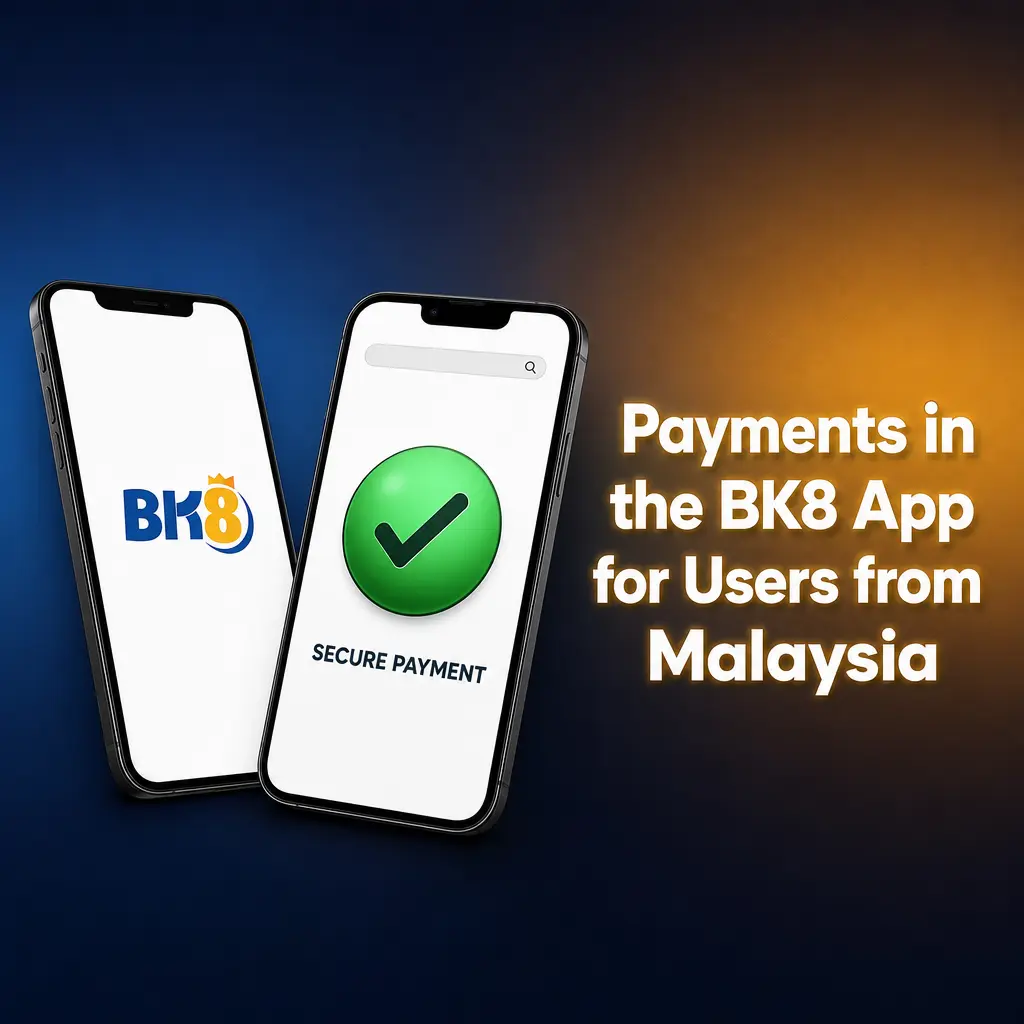 BK8 app payment options for Malaysian users including Touch'n Go, GrabPay, DuitNow, FPX, Visa, MasterCard, and crypto.